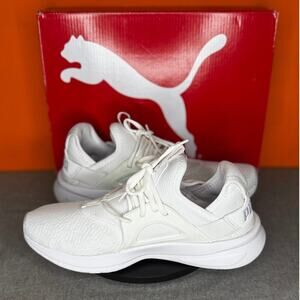Puma‎ Softride Enzo Evo Nova Shine White Purple Glitter Sneaker Size 10.5 EU 42